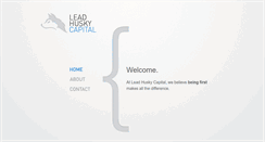 Desktop Screenshot of leadhuskycapital.com