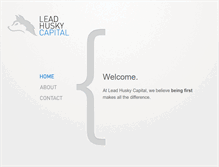 Tablet Screenshot of leadhuskycapital.com